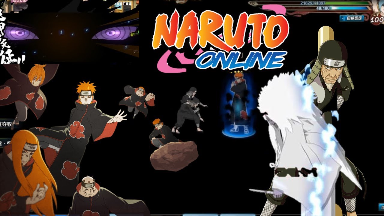 Naruto Online - Hiruzen [Hokage] Trying to Stop Pain [Six Path Assemble]