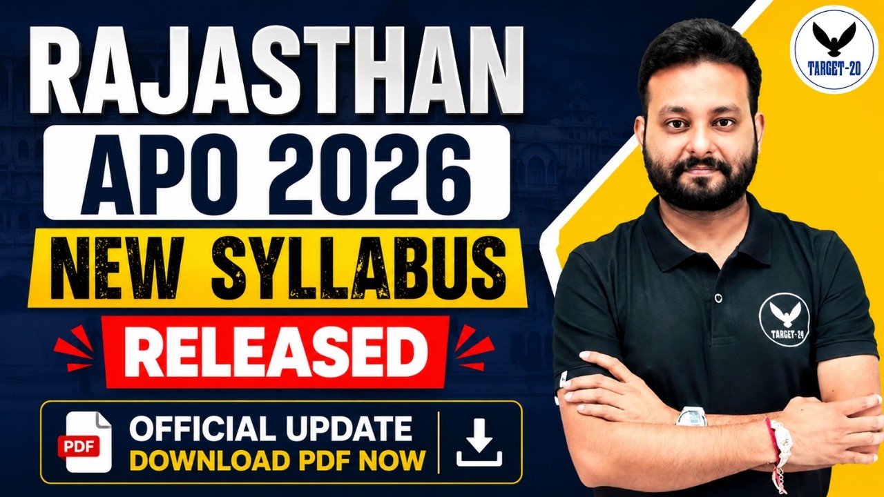 Rajasthan APO 2026 New Syllabus Released | Official PDF & Complete Analysis