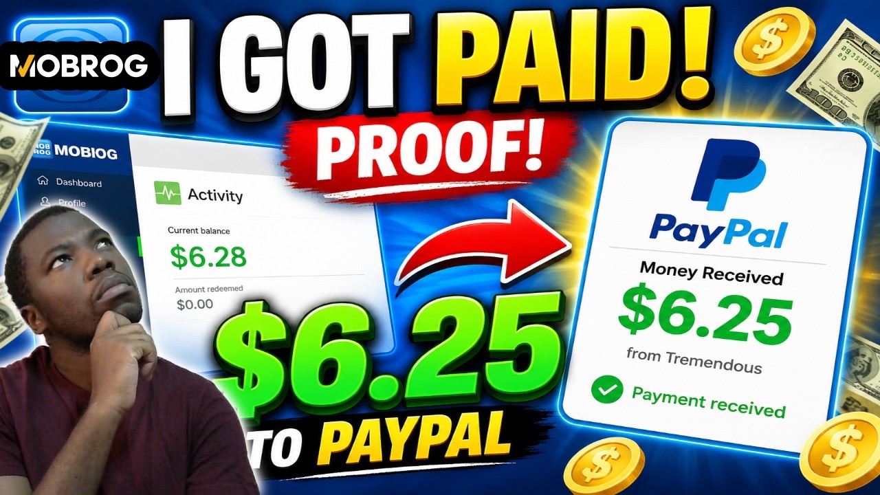 I Withdrew $6.25 to PayPal! 💰 | MOBROG Payment Proof 2026 (Full Withdrawal Tutorial)