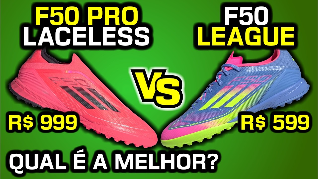 Teste e comparativo Adidas F50 Pro LL TF x F50 League TF - Qual a melhor chuteira society?