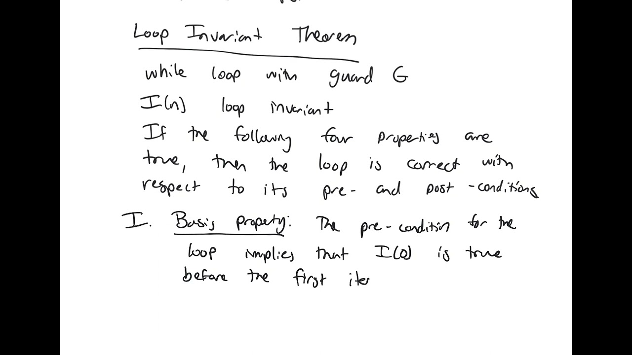 Loop Invariant Theorem