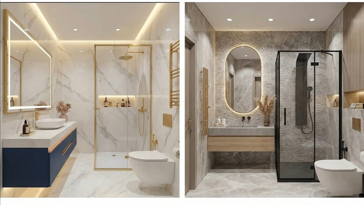 150 Stunning Small Bathroom Design Ideas 2026 | Modern Bathroom Tile Designs & Washbasin cabinets