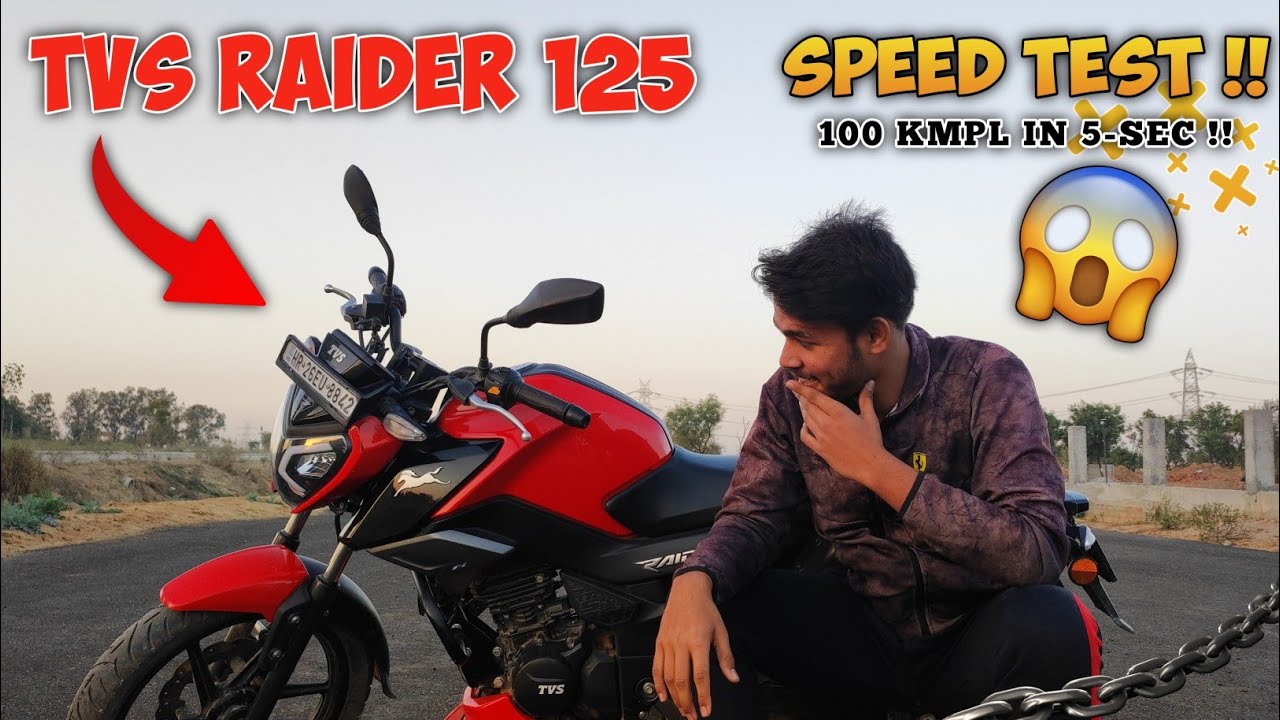TVS RAIDER 125 || SPEED TEST AFTER 10,000KM 🤯🤯 ||  0-60KM , 0-100KM ||