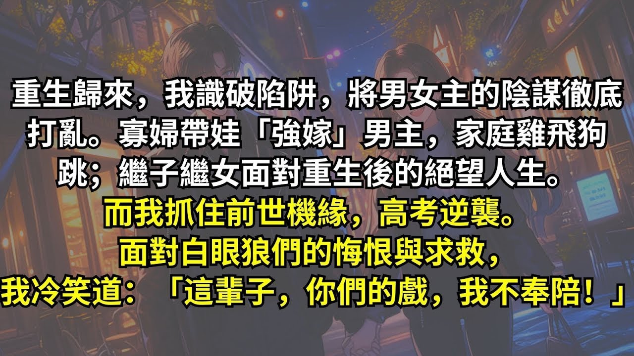 我落水後，覺醒了前世記憶。我是女頻文裏男主的炮灰前妻，累死累活培養繼子繼女，最後福沒享到，被男主以莫須有的理由離婚。之後，我活成了他們的對照組。這後娘愛誰誰當。