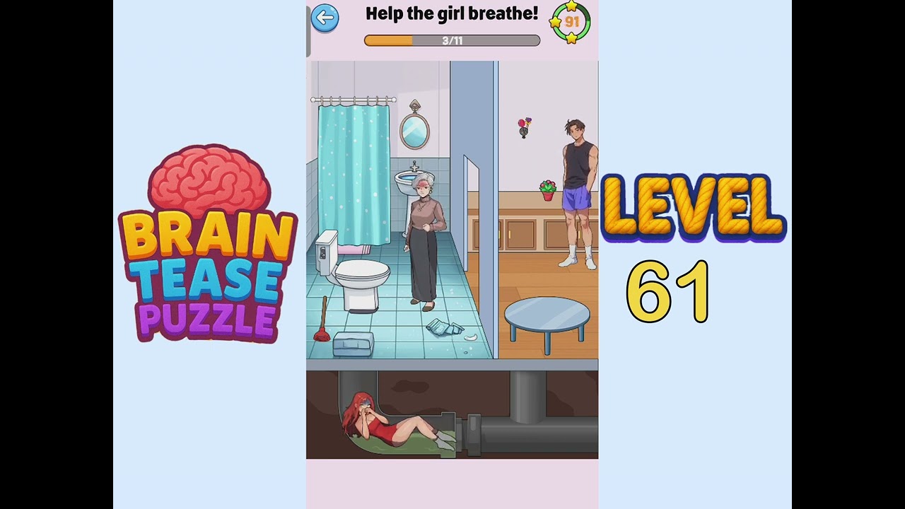 Brain tease puzzle level 61 Walkthrough Solution