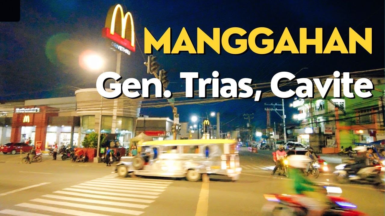 Walking around MANGGAHAN, Gen. Trias, Cavite at Night - A Walking Tour (Philippines)