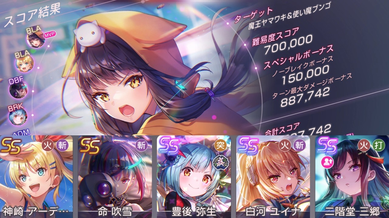 【ヘブバン】第92回スコアアタック　スコア302万　特殊ルールA