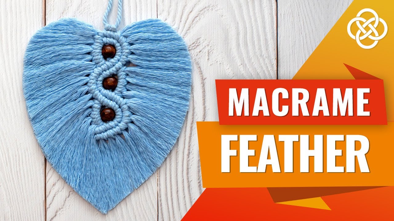 Перо с бусинами в технике макраме | DIY | Урок макраме