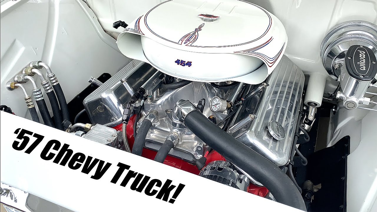 Грузовик Chevrolet 1957 года с двигателем 454 Big Block и гоночной подвеской с винтовыми пружинами
