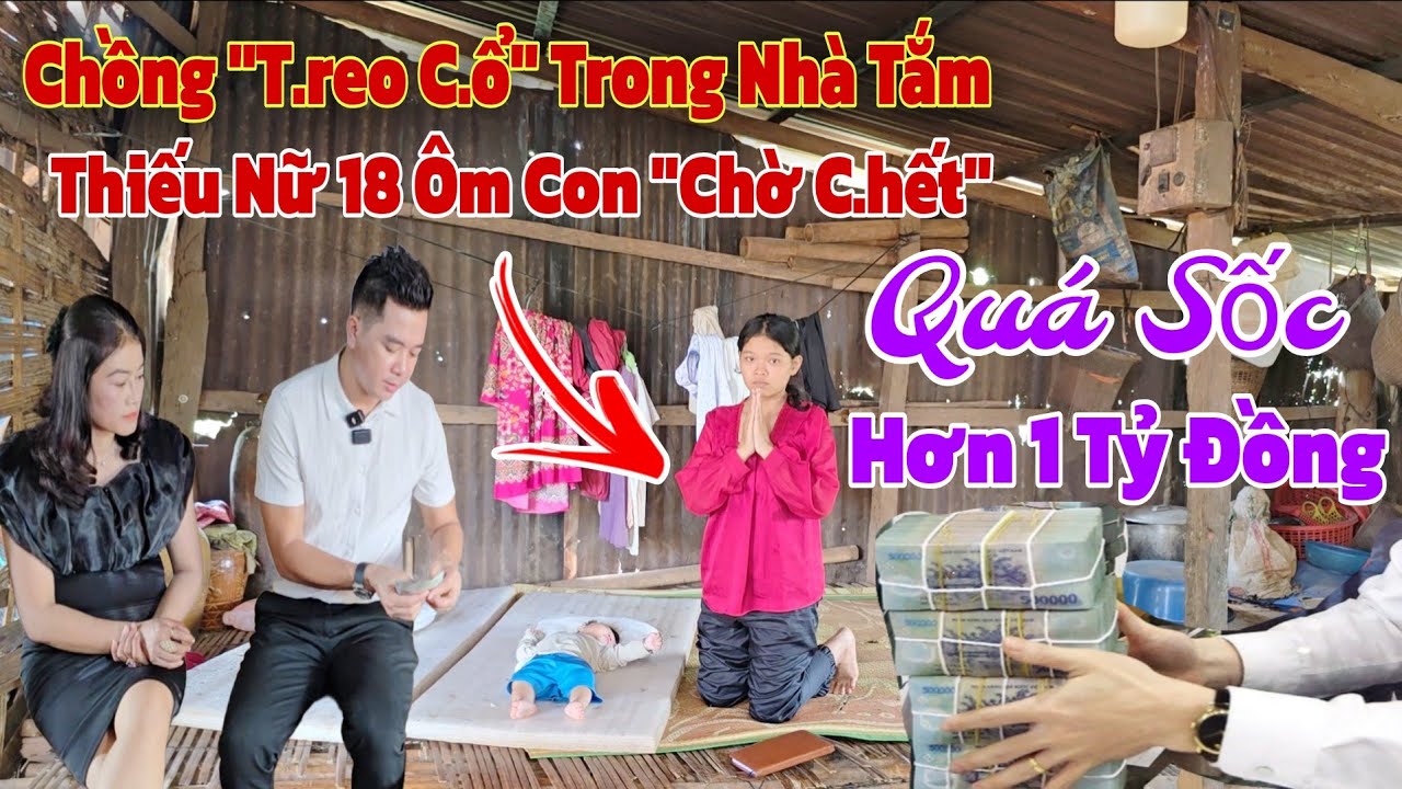 Số tiền hơn 1 tỷ đồng khiến thầy gi&aacute;o đồng sốc khi thăm lại thiếu nữ 18 tuổi &ocirc;m con quỳ gối cầu cứu