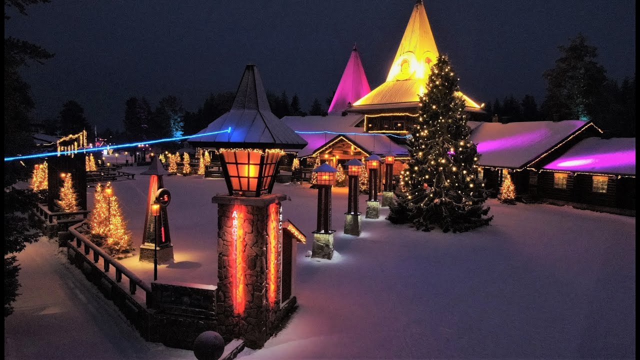 Weihnachtsmanndorf in Rovaniemi vor Weihnachten 🎅 Santa Claus Village Lappland Weihnachtsmann
