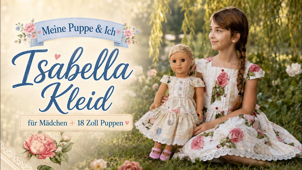 Puppenkleider selber nähen | Isabella Kleid | schnelle Puppenkleidversion | Frocks & Frolics