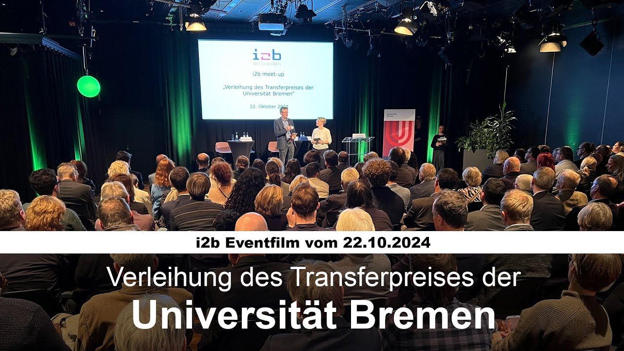 i2b Eventdoku zur Transferpreisverleihung 2024 der Universität Bremen bei Radio Bremen