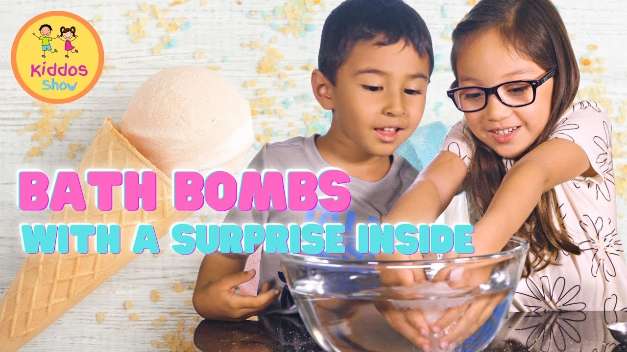 Making Bath Bombs with a Fun Surprise Inside | KIDDOS SHOW | Educational Videos for Kids