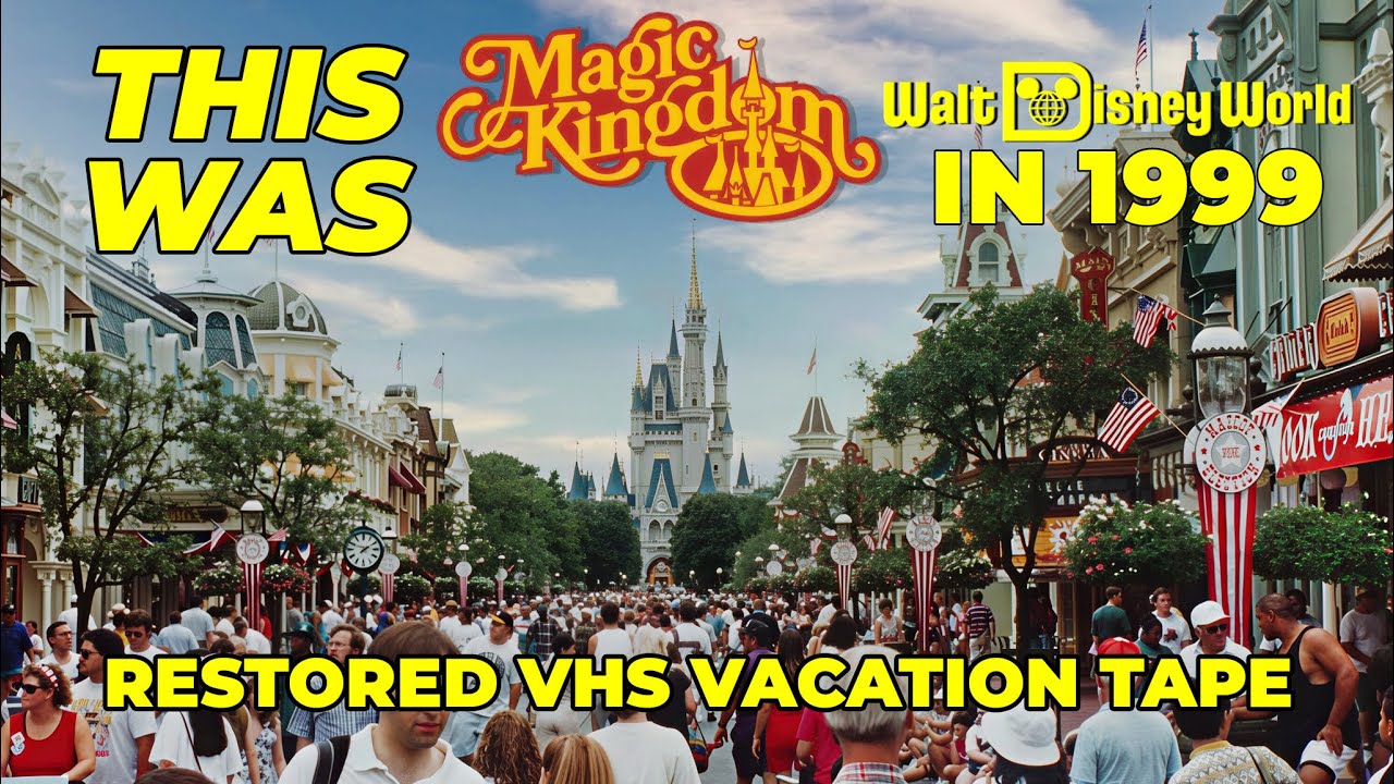 Restored Disney World VHS Tape: Visiting Magic Kingdom Disney World in 1999 (HD 50FPS)
