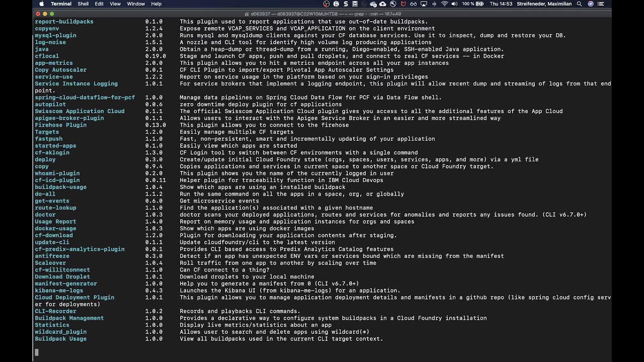Cloud Foundry CLI Plugin - top