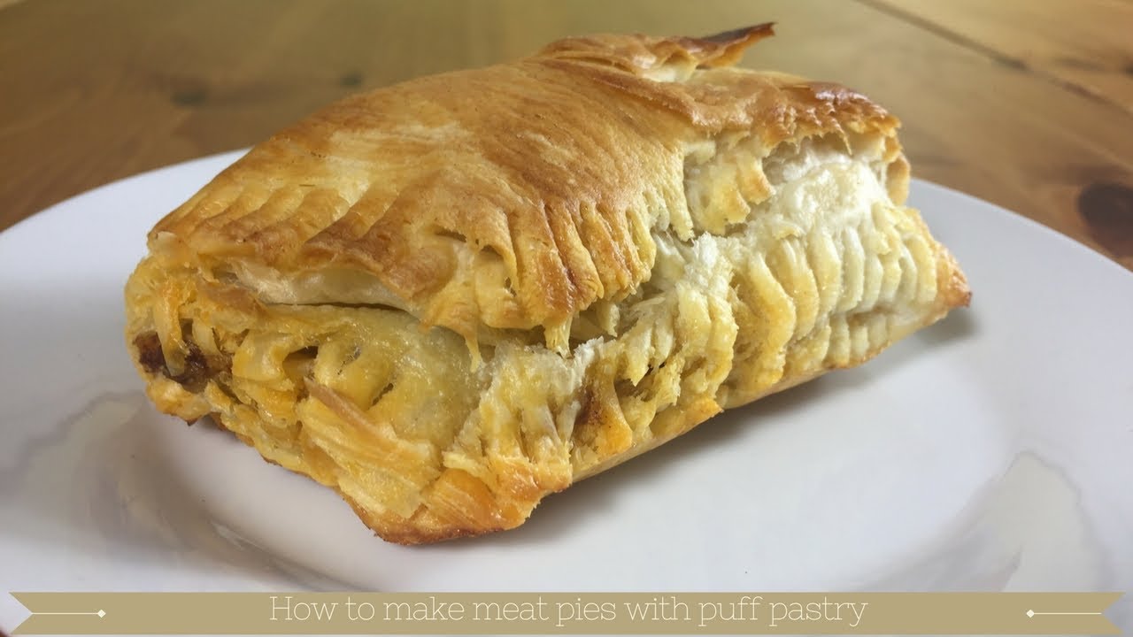 How to make steak pie with puff pastry top and bottom : How to make meat pies with puff pastry
