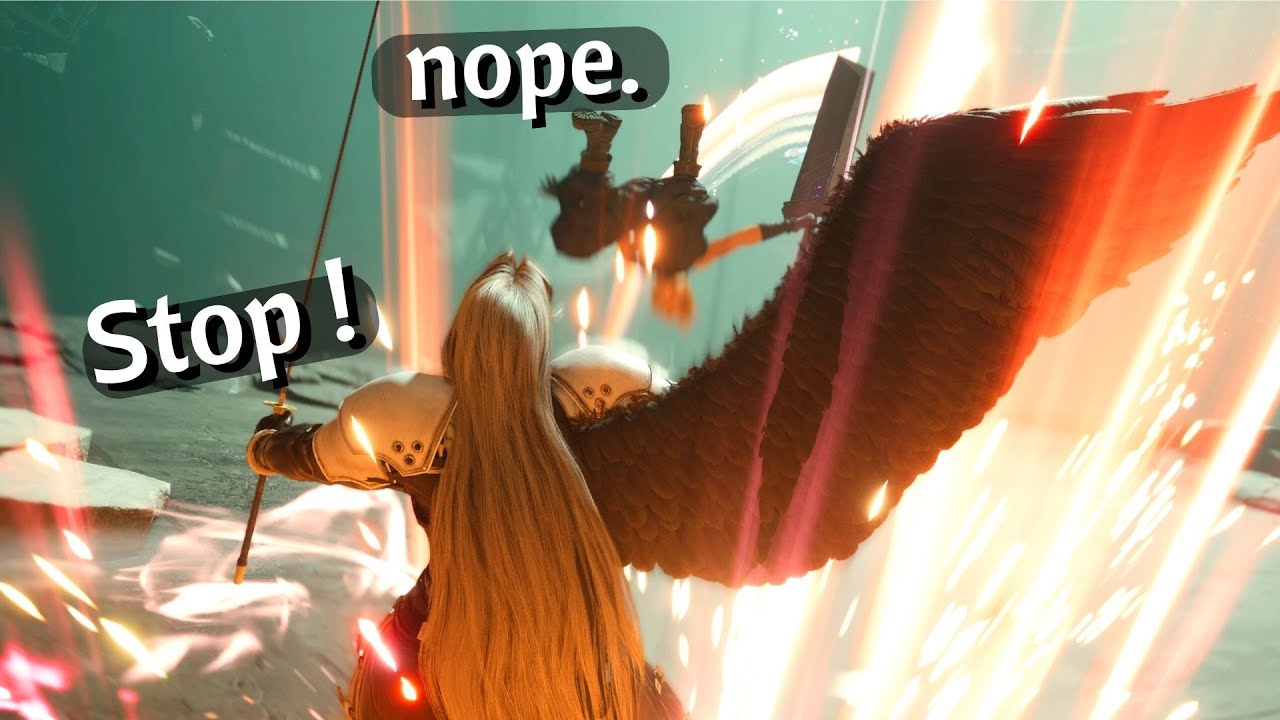 Perfect Cloud vs Sephiroth (No Magic, No Limit) - Final Fantasy VII Remake