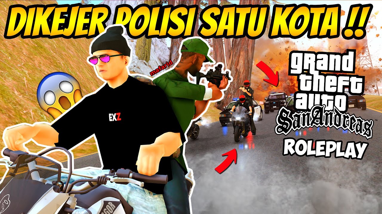 AKSI DEWA RAMPOK MELAWAN POLISI SATU KOTA ! || GTA SAN ANDREAS ROLEPLAY
