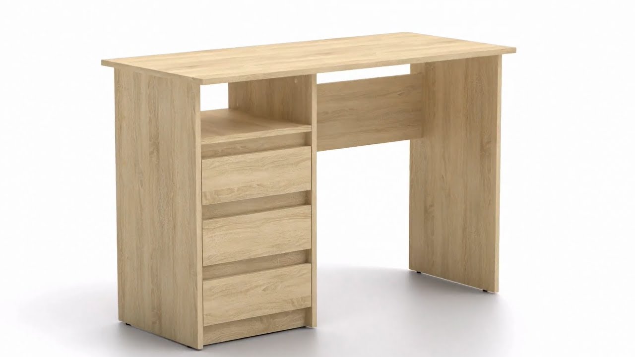 Aufbauanleitung f&uuml;r den Schreibtisch mit Schubladen 