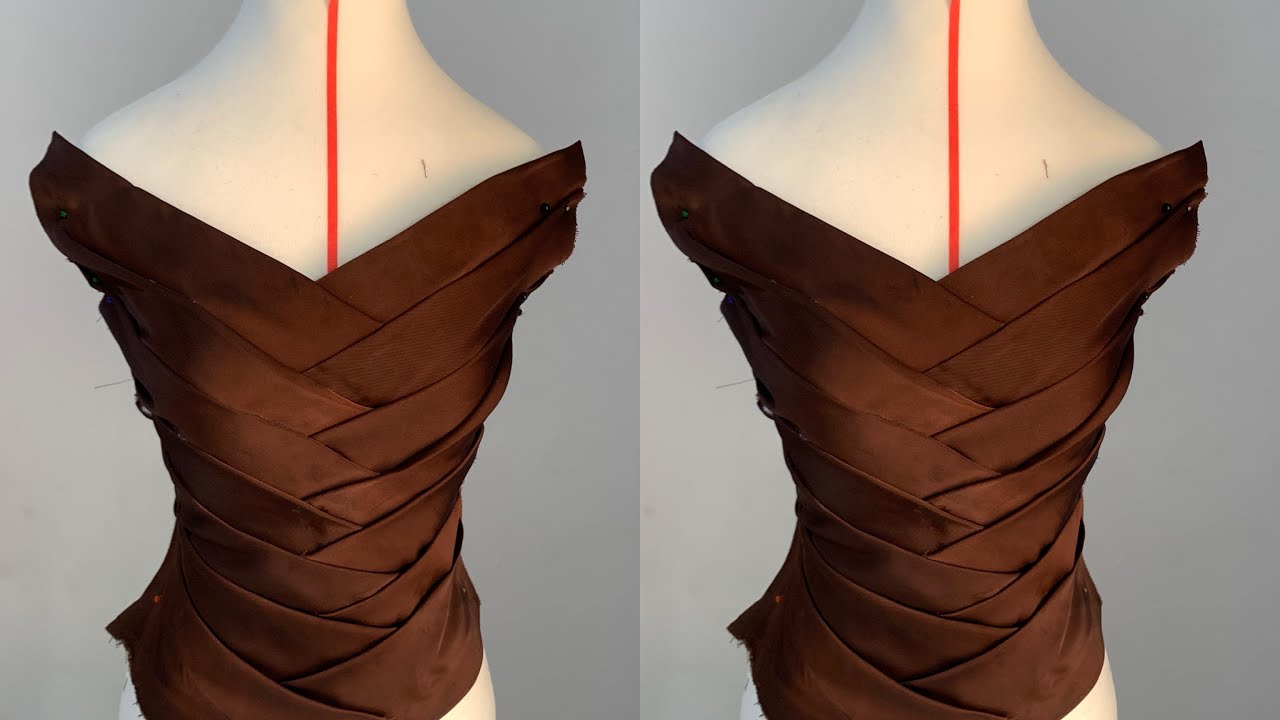 Detailed tutorial on how to make a criss cross blouse . 