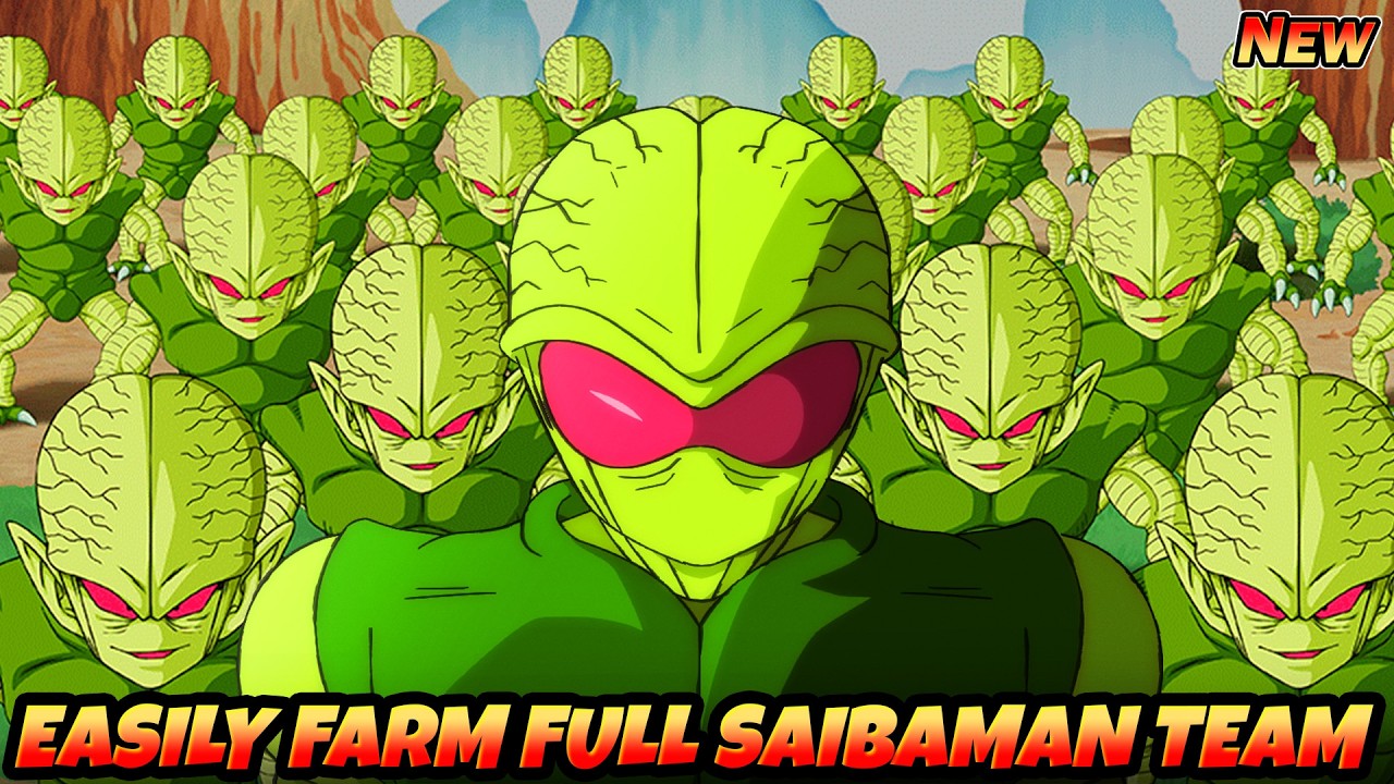 HOW TO EASILY FARM NEW SAIBAMAN TEAM!! Rampaging Combat Lifeforms April Fools 26 | DBZ Dokkan Battle