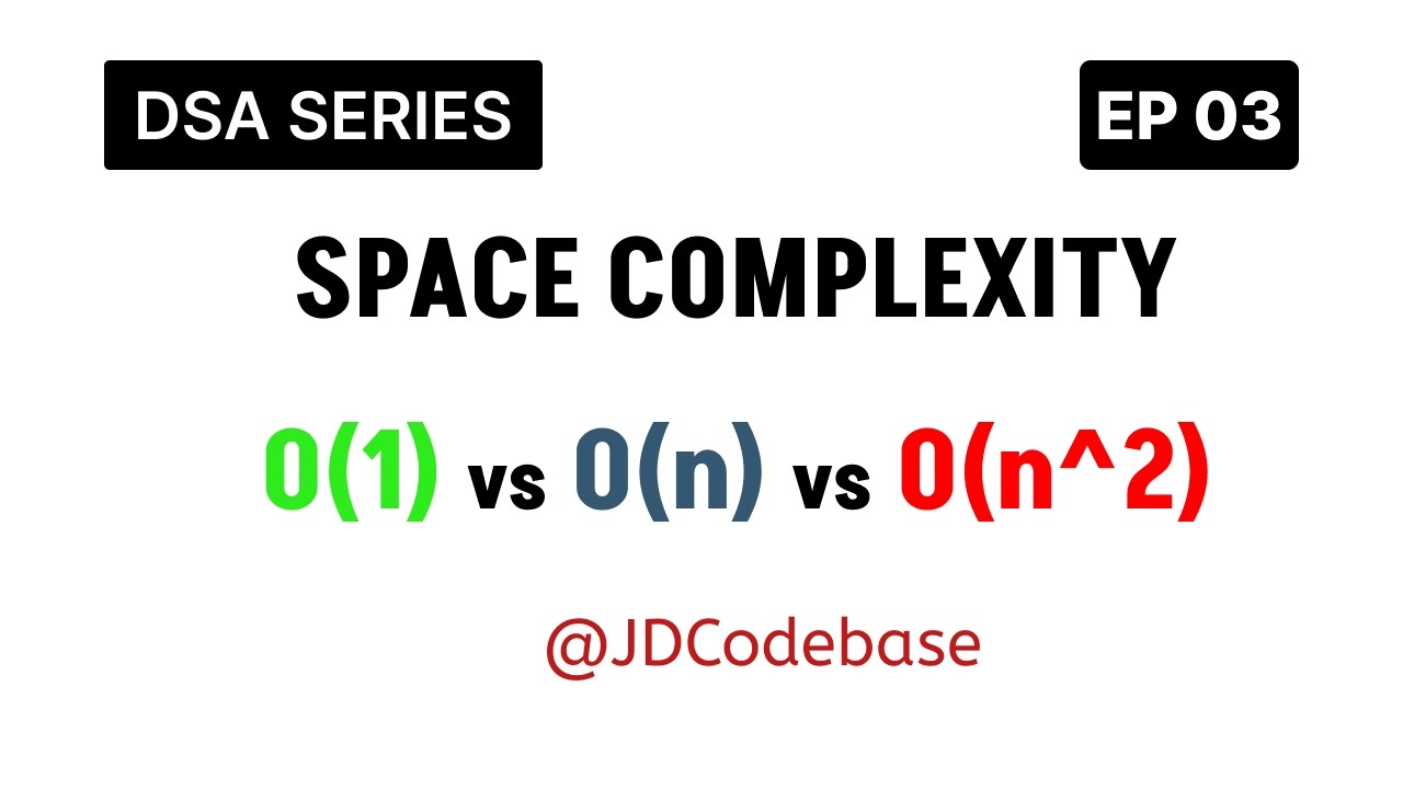 What is Space Complexity? O(1), O(n), O(n²) Explained | DSA Series | JDCodebase