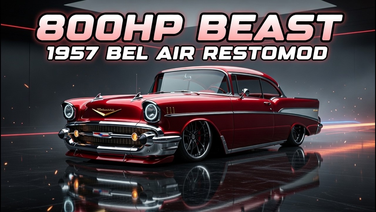 800HP 1957 Chevy Bel Air Restomod: Classic Muscle Meets Modern Tech!
