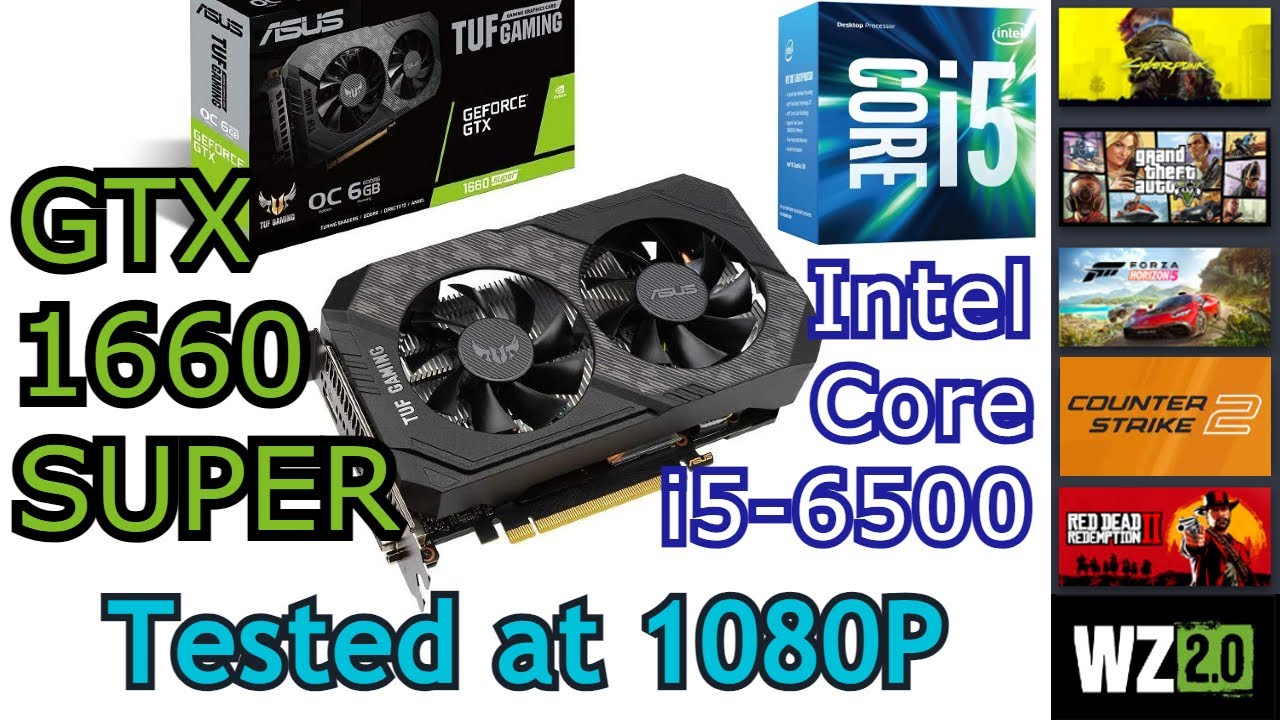 GTX 1660 Super + Intel Core i5-6500 + 8GB RAM | 6 Games tested at 1080P (2023)