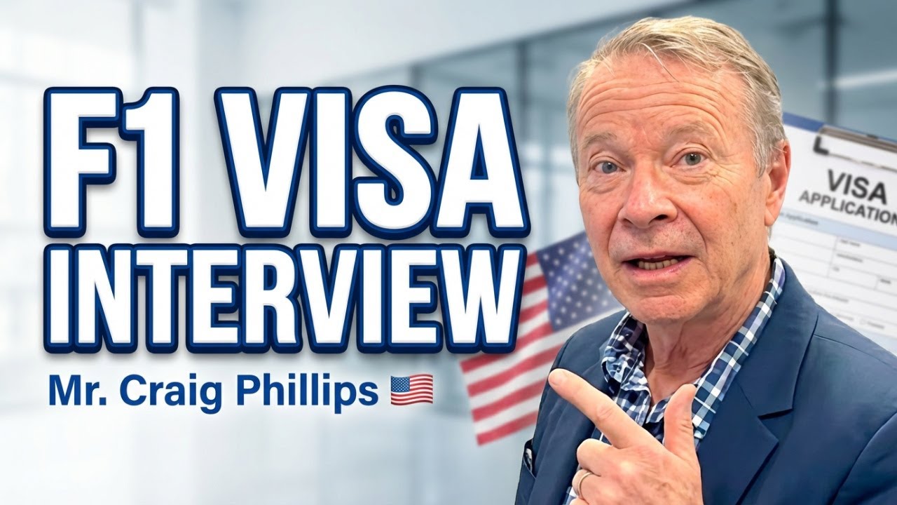 F1 Visa Interview with Mr.Craig Phillips 🇺🇸🇺🇸