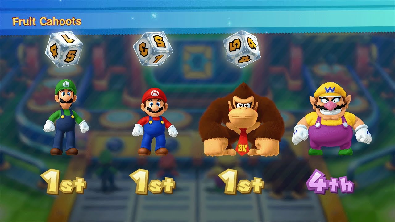 Mario Party 10 - Luigi vs Mario vs Wario vs Donkey Kong - Airship Central