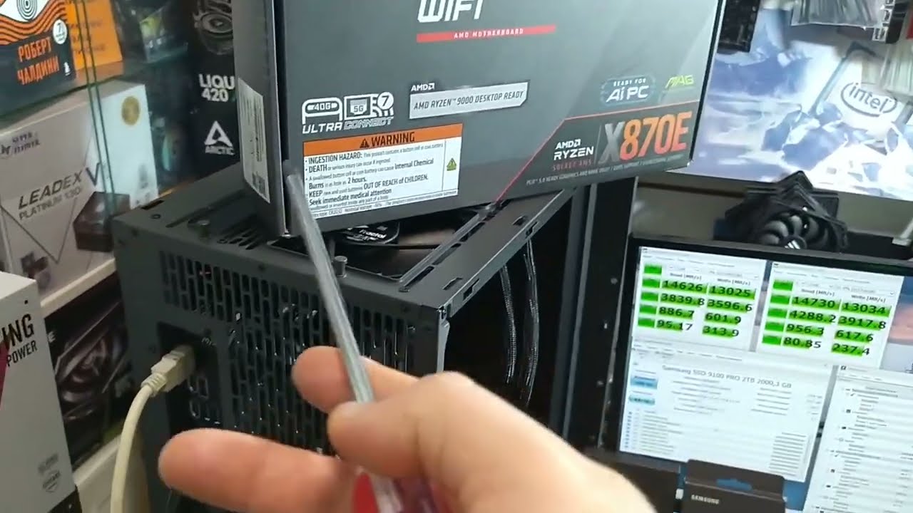M.2_2 Switch. Отключаем USB 4.0 на MSI X870E TOMAHAWK для работы двух SSD M2 GEN5 Samsung 9100 Pro