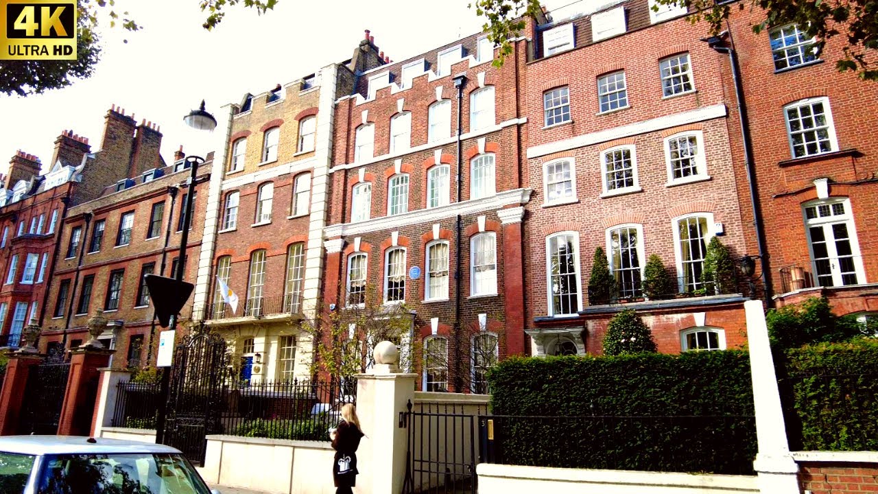 [4K]  London Walk -  🤑  Cheyne Walk in Chelsea,  Home of the Rich and  Famous 🏡