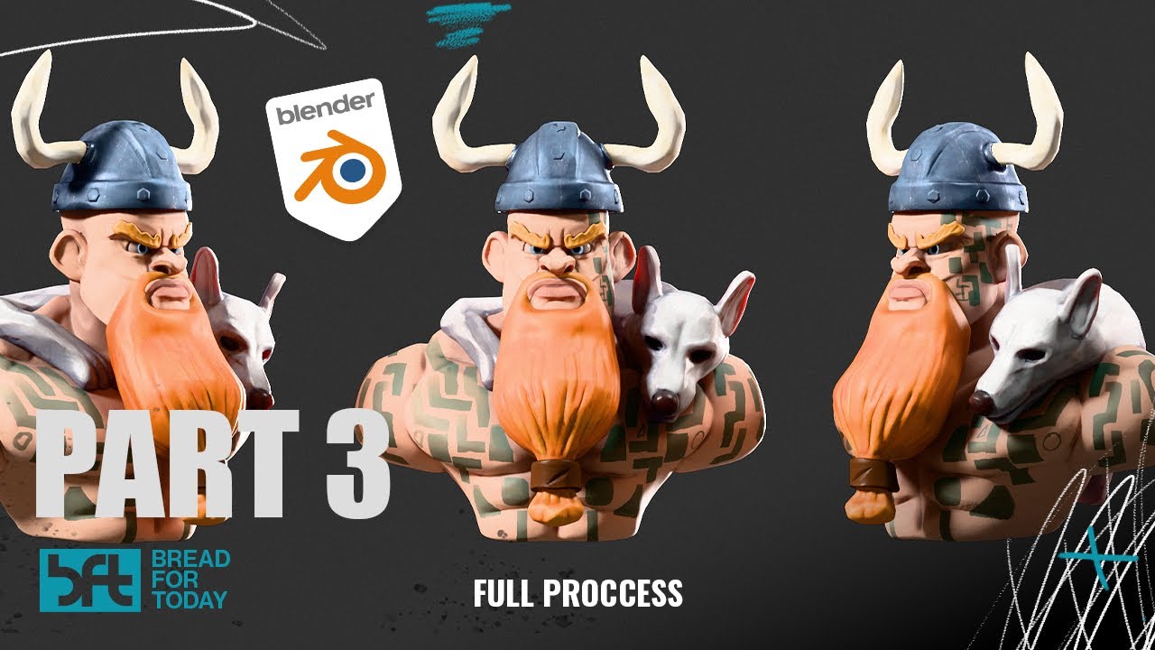 How to Texture a Stylized Viking in Blender – My Full Process [Part 3/3]