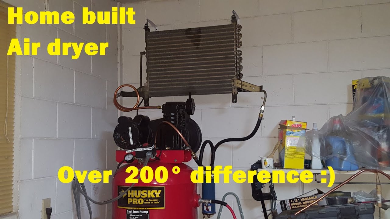 DIY Compressor Air Dryer, Aftercooler Water Separator