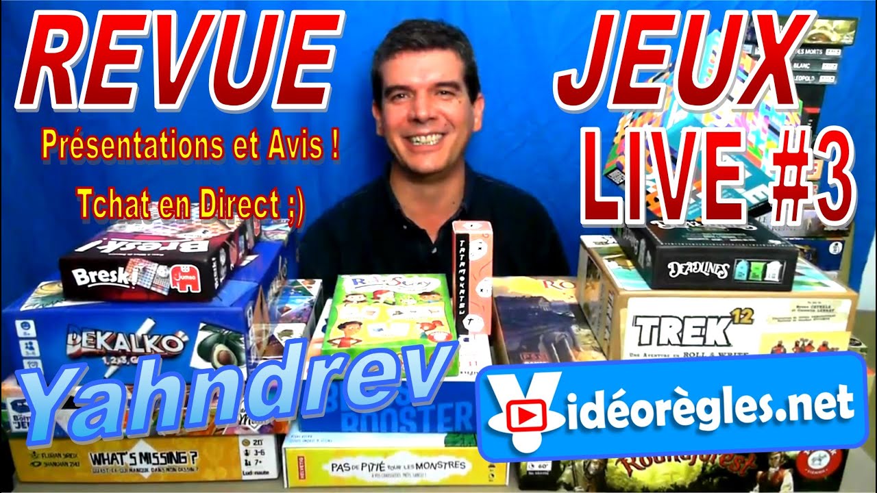 Revue Jeux Live 3 (#RJL 3): Trek 12, Dekalko, What's Missing, Deadlines, Rome & Roll, Bresk!