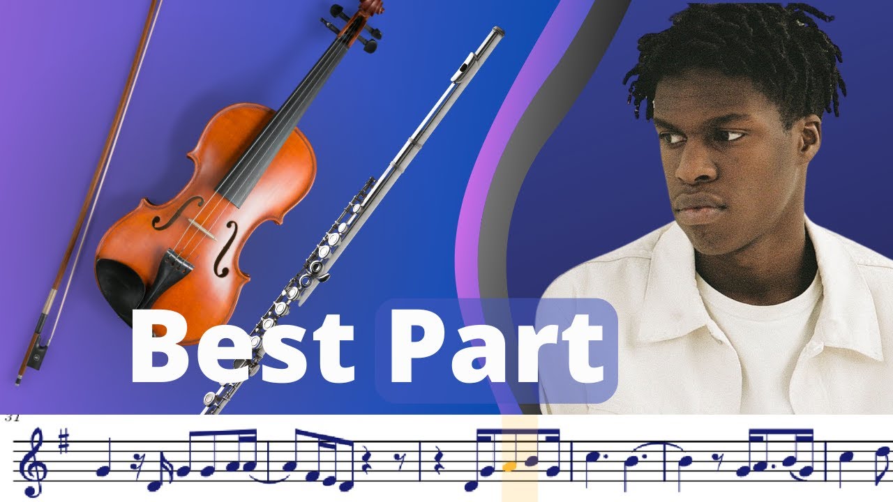 Best Part (Daniel Caesar / HER) Violin Flute (Sheet Music) [Play Along]