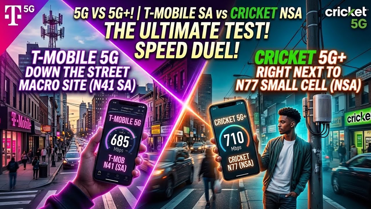 T-Mobile 5GUC SA против Cricket 5G+ NSA и быстрый тест скорости