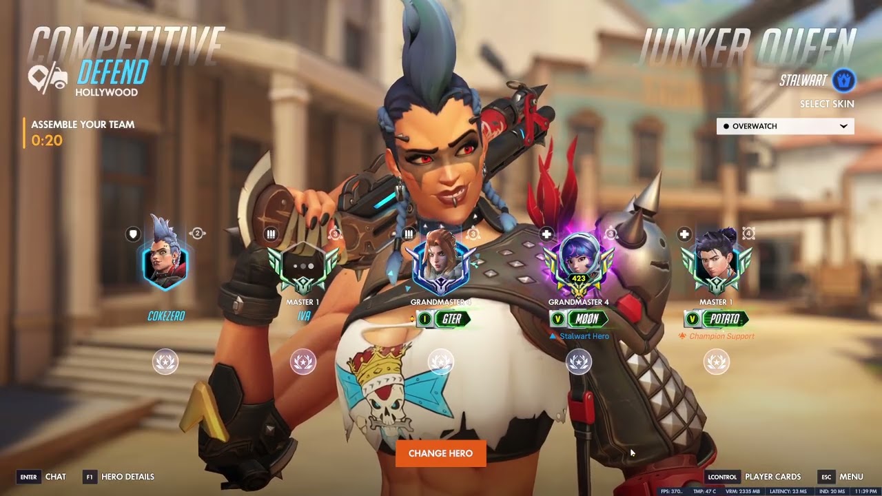 60 ELIMS! RANK 1 JUNKER QUEEN ! Mightyy Season 1 Overwatch Gameplay