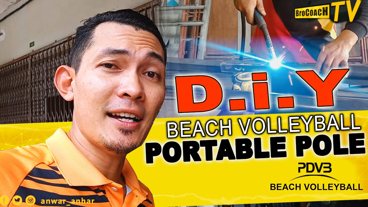 DIY Portable Beach Volleyball Standard Poles | Easy Setup Portable beach volleyball net System