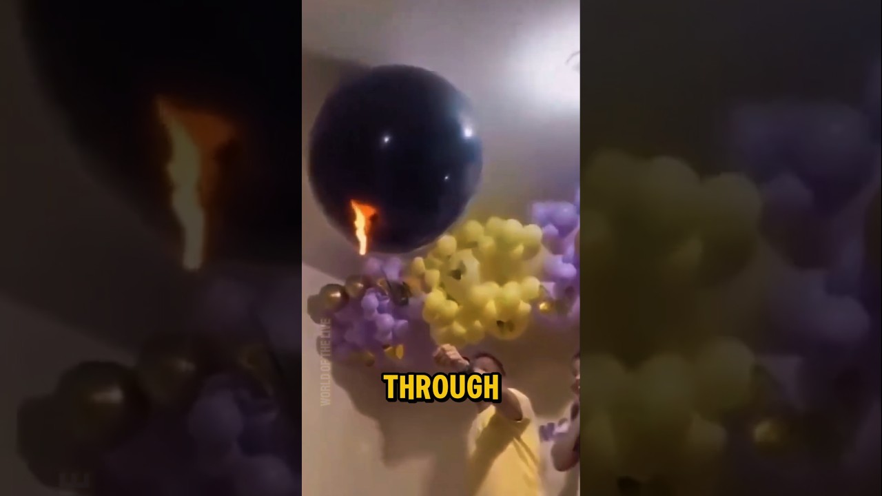 🚨 Helium Gas Explosion - What Really Happens? 🚨   #helium #fire #physics