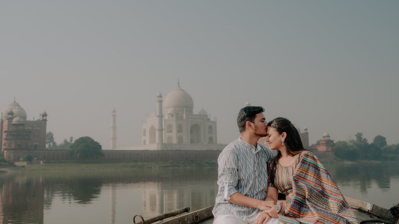 Taj Mahal Agra Pre Wedding Shoot | Yash and Janhavi ♥️ #preweddingshoot #agraprewedding #tajmahal 