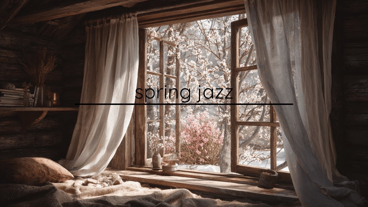 March Thaw at the Cabin 🌿❄️ Calm Morning Ambience & Cozy Jazz | Early Spring Jazz Retreat