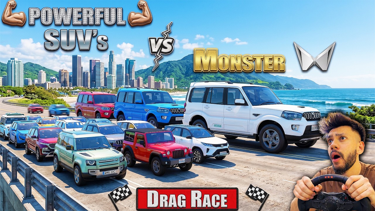 Powerful Indian Suvs Vs Monster Scorpio S11 Highway Drag Race GTA 5