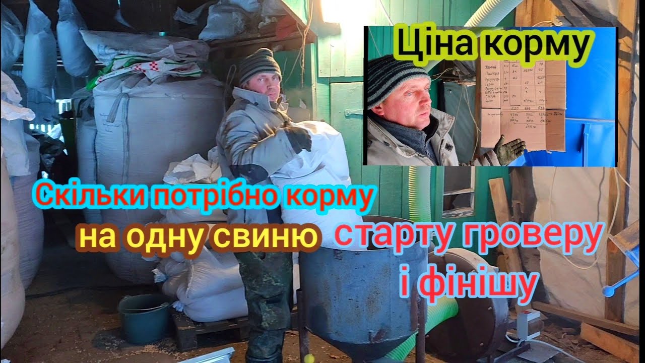 корм для поросят від старту до  фінішу