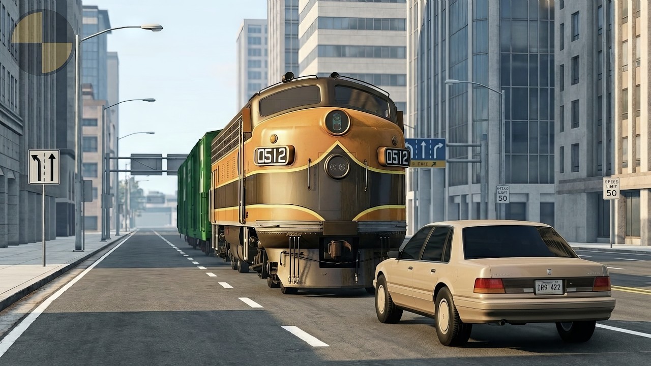 Trains and Car Сrashes #2 😱 BeamNG.Drive