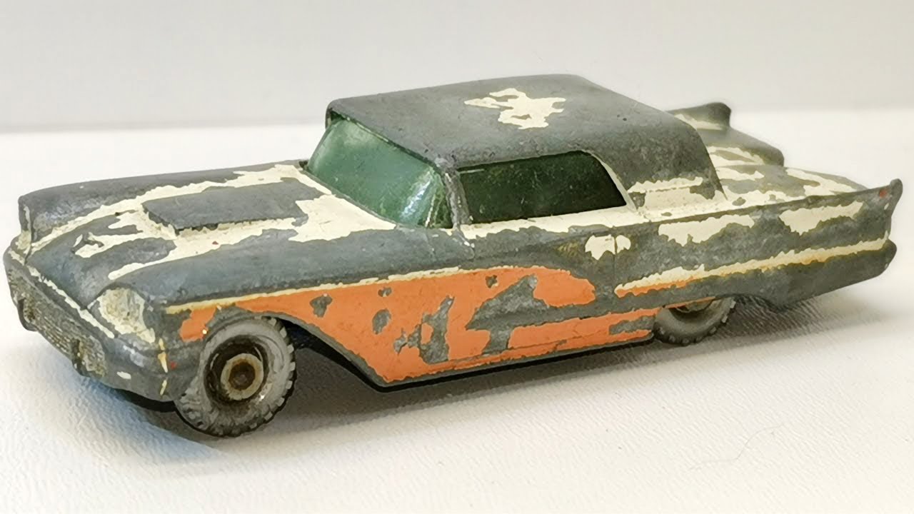 Спичечный коробок Ford Thunderbird № 75 1959 года выпуска. Реставрация литой модели.