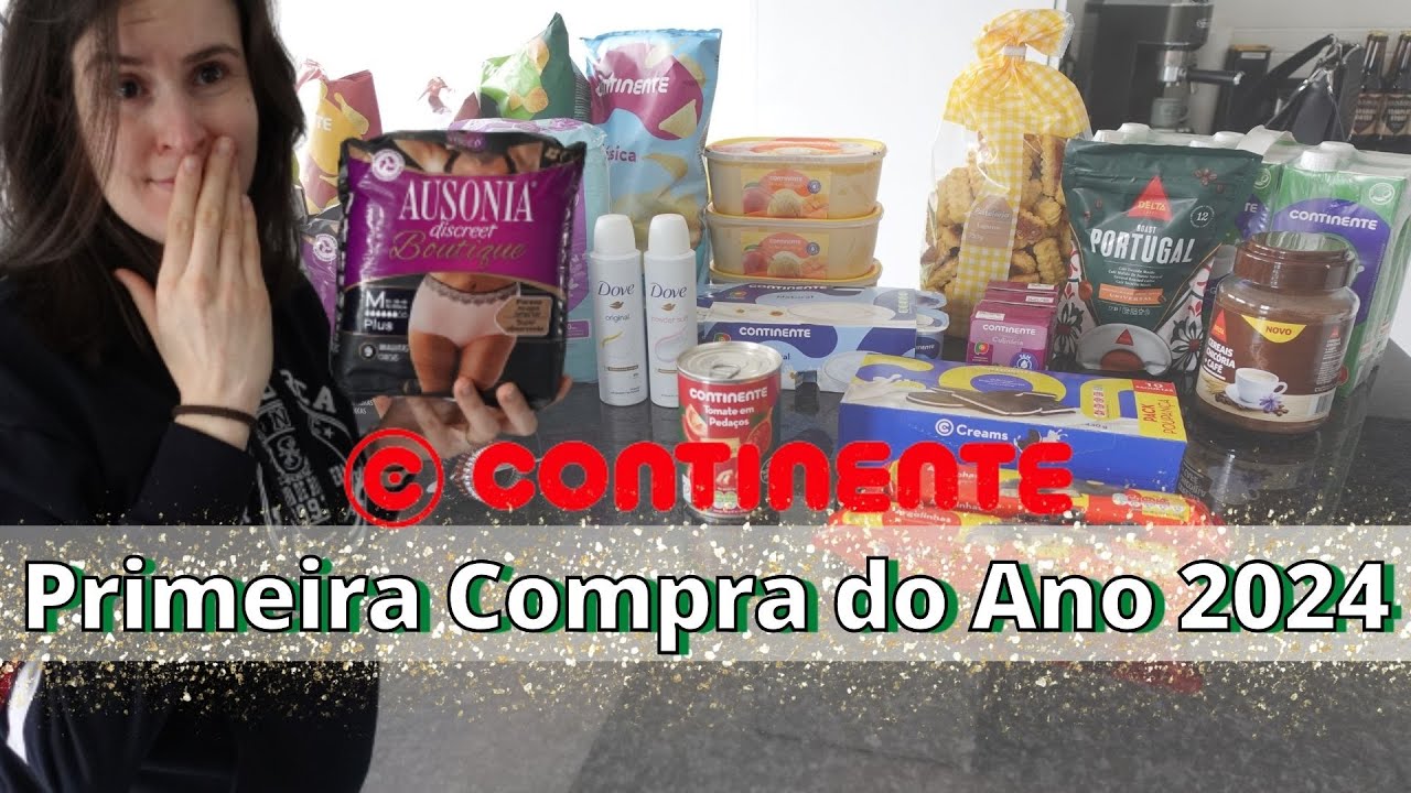 Primeira compra do ano 2024 | Supermercado Continente - janeiro 2024