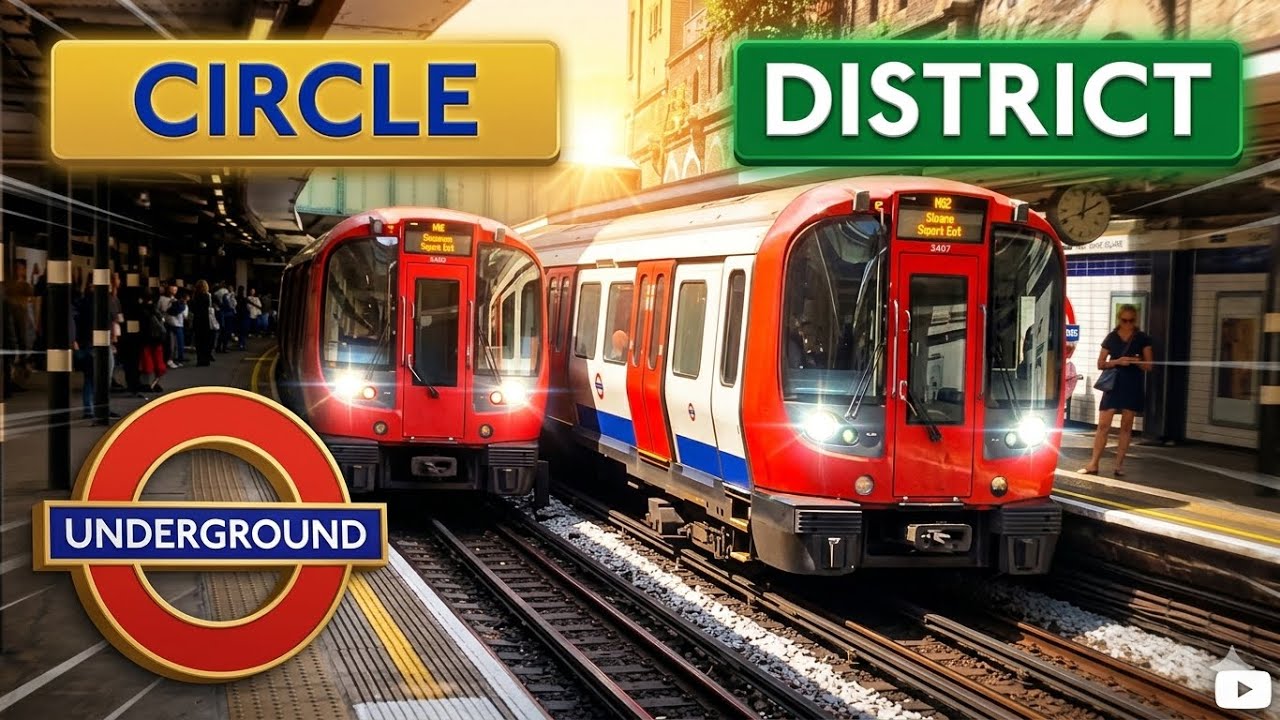 Sub-Surface S7 Tube Stock Trains at Sloane Square Station