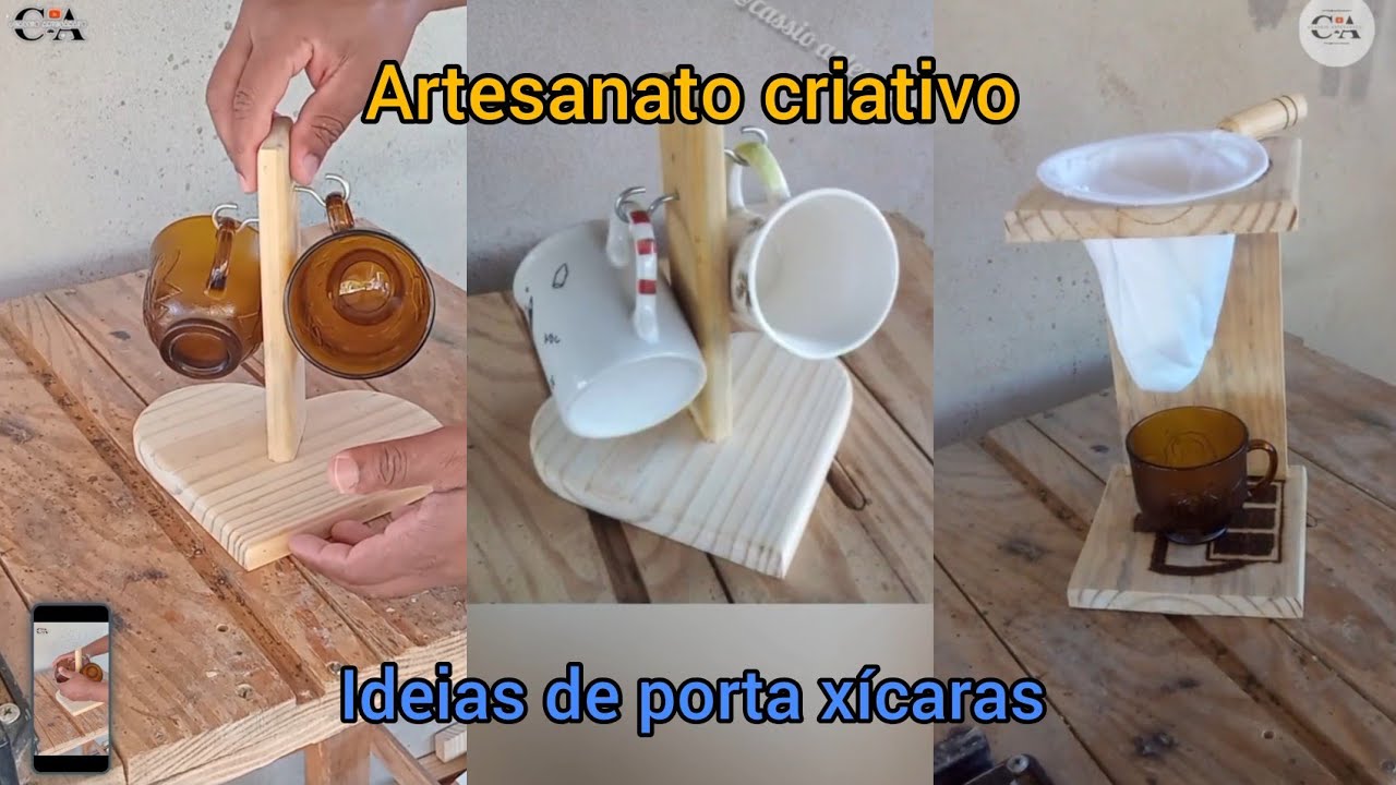 Como fazer uma renda extra fazendo artesanato criativo, porta xícaras fáceis de fazer 